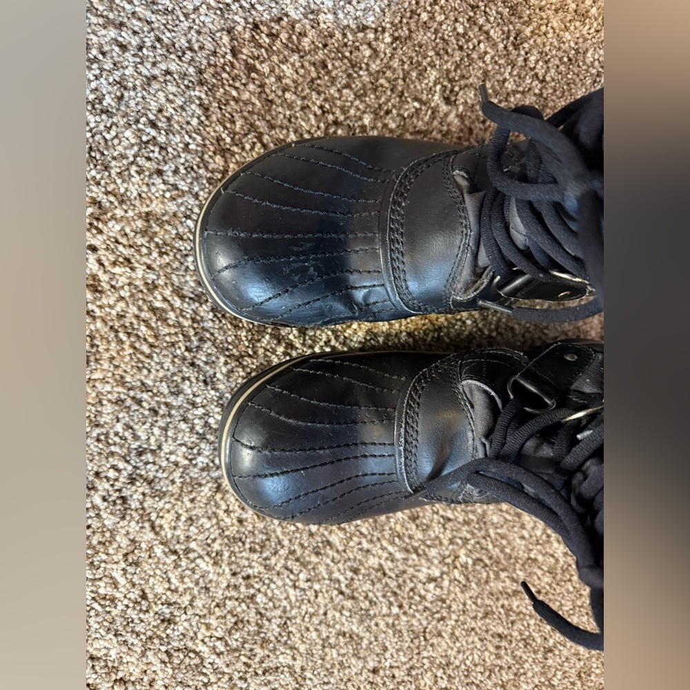 Sorel Tofino Quilted Black Faux Fur Winter Snow Boots Lace Up 9M LL 1846-011​ - Picture 3 of 8